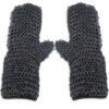 Medieval Riveted Chainmail Padded Gauntlets Gloves Mittens 16ga Carbon Steel