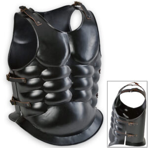 Undead Knight Cuirass 18ga Functional Armor Black Carbon Steel Muscles Chest & Back Plate