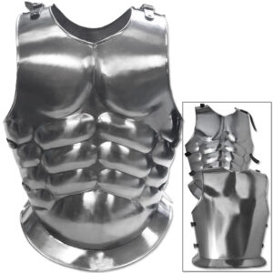 Heroic Cuirass 18ga Functional Armor Carbon Steel Muscles Roman Chest & Back Plates