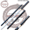 MOSHIRO Shirasaya Stright Blade Katana Bushido Ebony Sword Full Tang