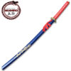 MOSHIRO 1045 Steel Handmade Katana With Dragon Engraved on Blue Scabbard