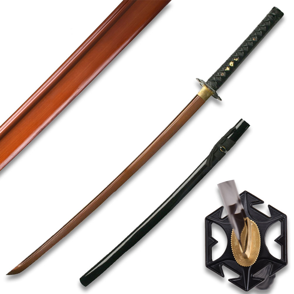 MOSHIRO Battle Ready Katana Red Oxidized 1060 High Carbon Steel Sword