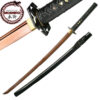 MOSHIRO Battle Ready Katana Red Oxidized 1060 High Carbon Steel Sword