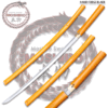 MOSHIRO Orange Color Shirasaya Blade Katana Bushido Ebony Sword Full Tang