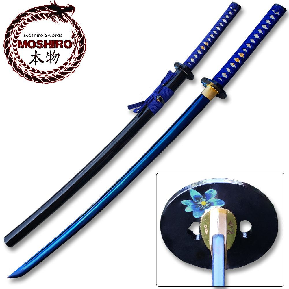 MOSHIRO 1045 High Carbon Steel Blue Blade  Katana