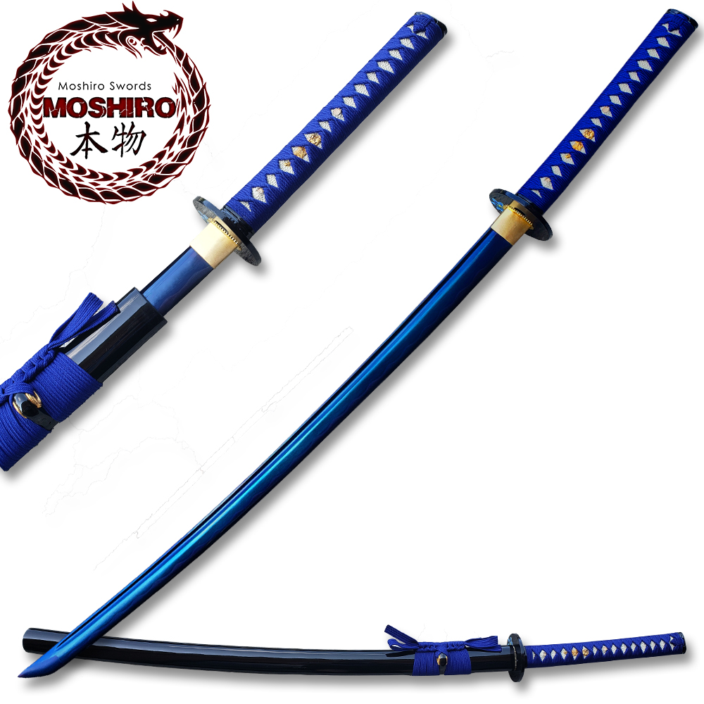 MOSHIRO 1045 High Carbon Steel Blue Blade  Katana