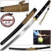 MOSHIRO Modern Sporting Sword Tactical Wakizashi of Honshou 1045 High Carbon w 550 Paracord