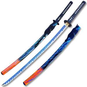 MOSHIRO 65Mn Spring Steel Hand Forge Katana Sword 2 Toned Unique Scabbard