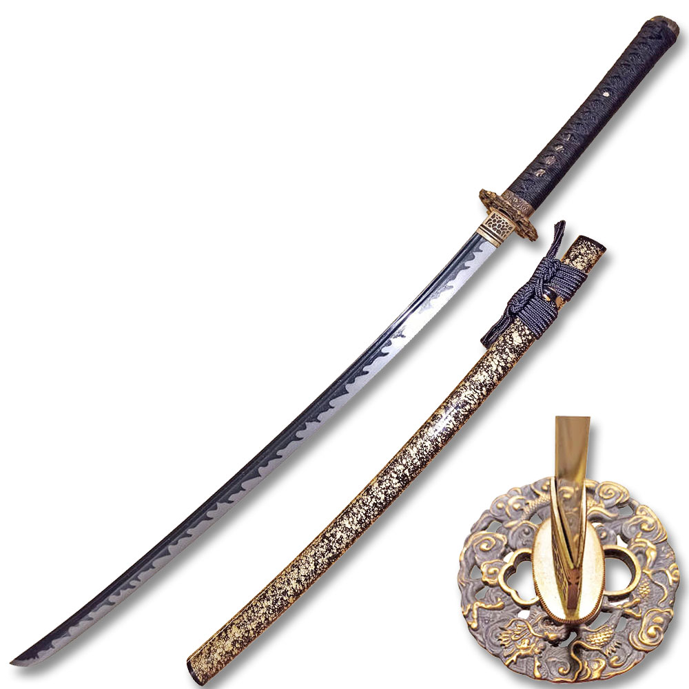 MOSHIRO 65Mn Spring Steel Hand Forge Katana Sword  Unique Scabbard