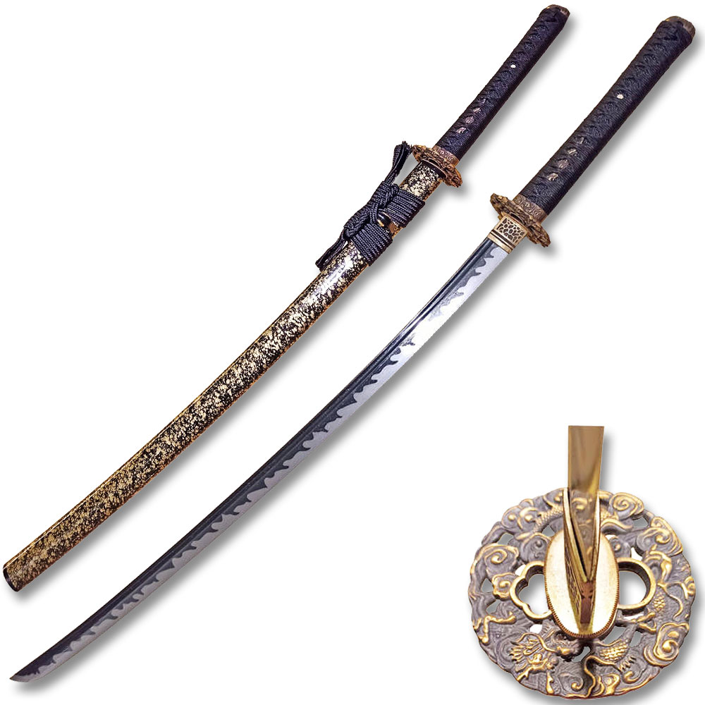 MOSHIRO 65Mn Spring Steel Hand Forge Katana Sword  Unique Scabbard