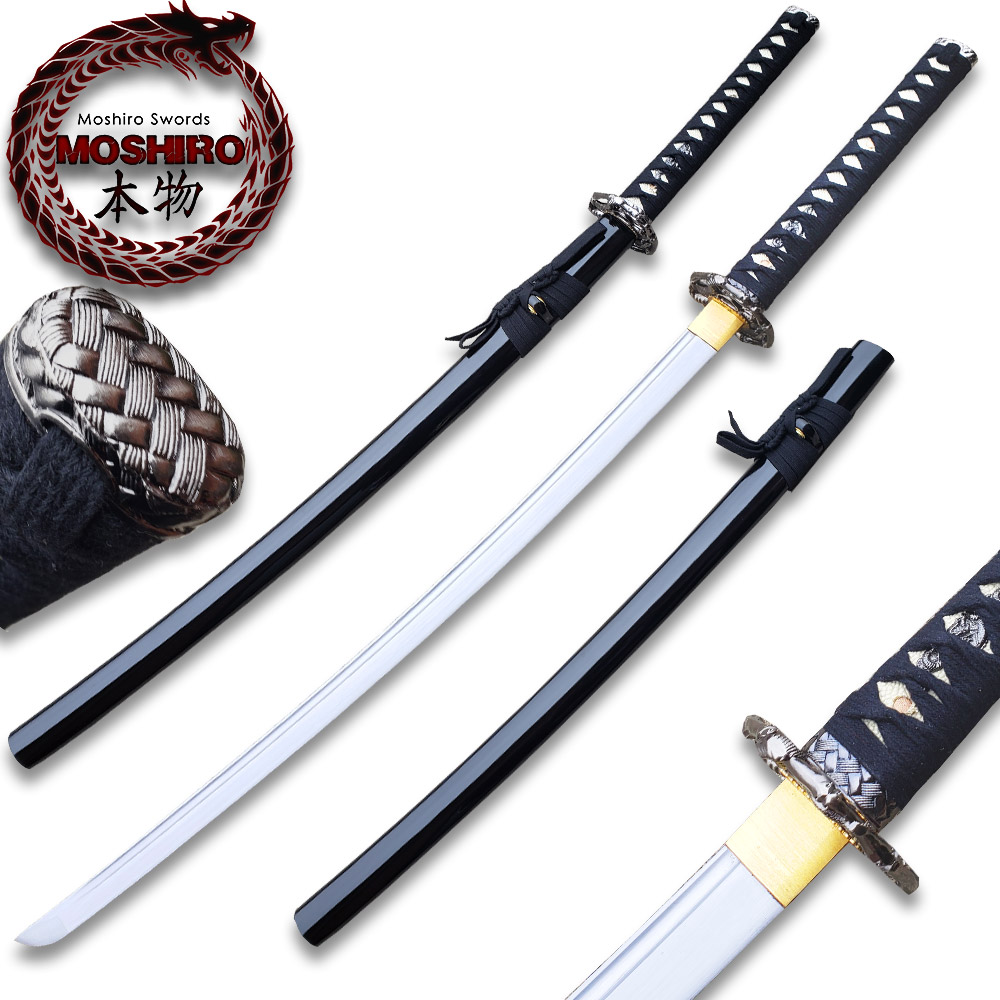 MOSHIRO 1045 High Carbon Steel Black  Glossy Scabbard