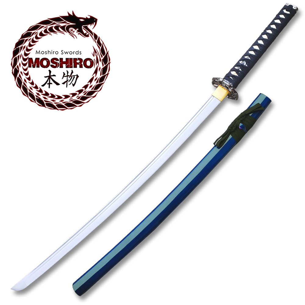 MOSHIRO 1045 High Carbon Steel Blue  Glossy Scabbard