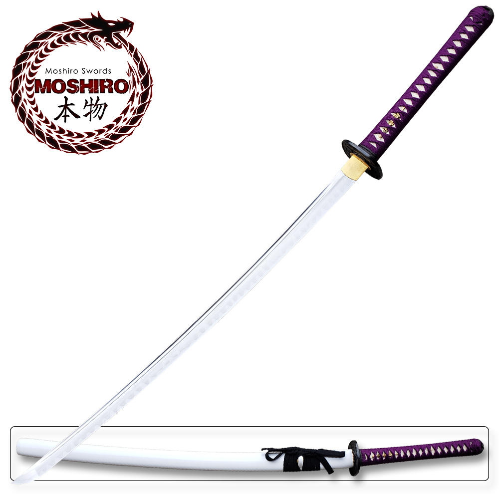 MOSHIRO 1095 High Carbon Steel White Glossy Scabbard