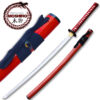 MOSHIRO 1095 High Carbon Steel Red Gold Splash  Glossy Scabbard