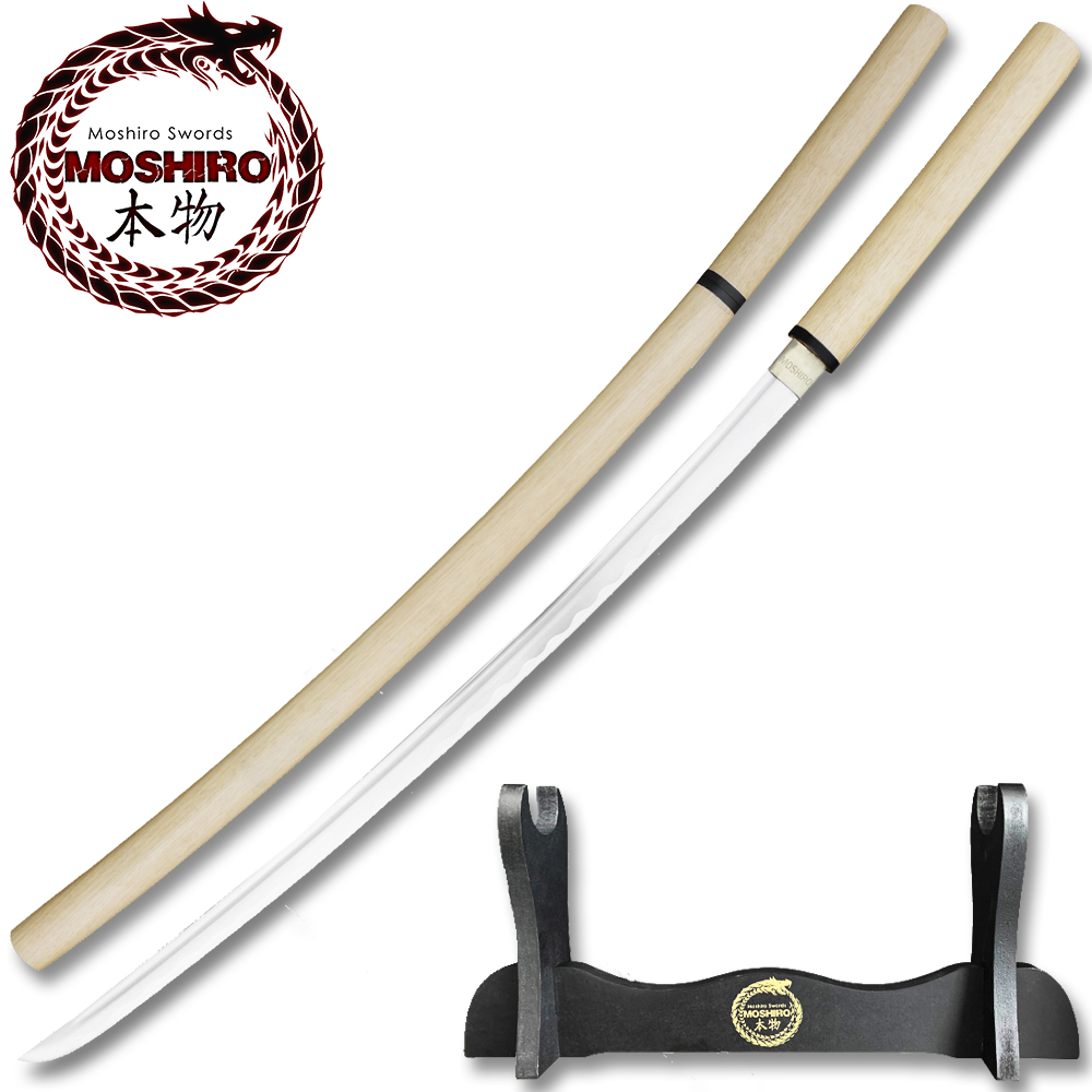 MOSHIRO Natural Wood Functional Katana Bushido Sword Full Tang Battle Ready