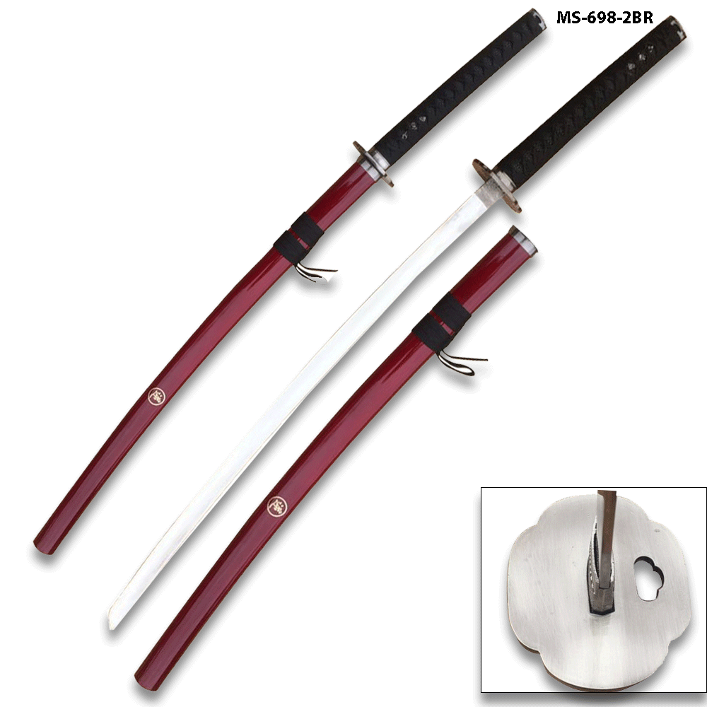 Rurouni Kenshin Reverse Blade Katana Burgundy Scabbard