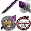 Hand Forged MOSHIRO 1045 High Carbon Steel Purple Glossy Scabbard