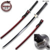 Hand Forged MOSHIRO 1045 High Carbon Steel Red Glossy Scabbard