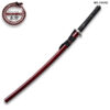 Hand Forged MOSHIRO 1045 High Carbon Steel Red Glossy Scabbard