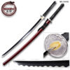 Hand Forged MOSHIRO 1045 High Carbon Steel Red Glossy Scabbard