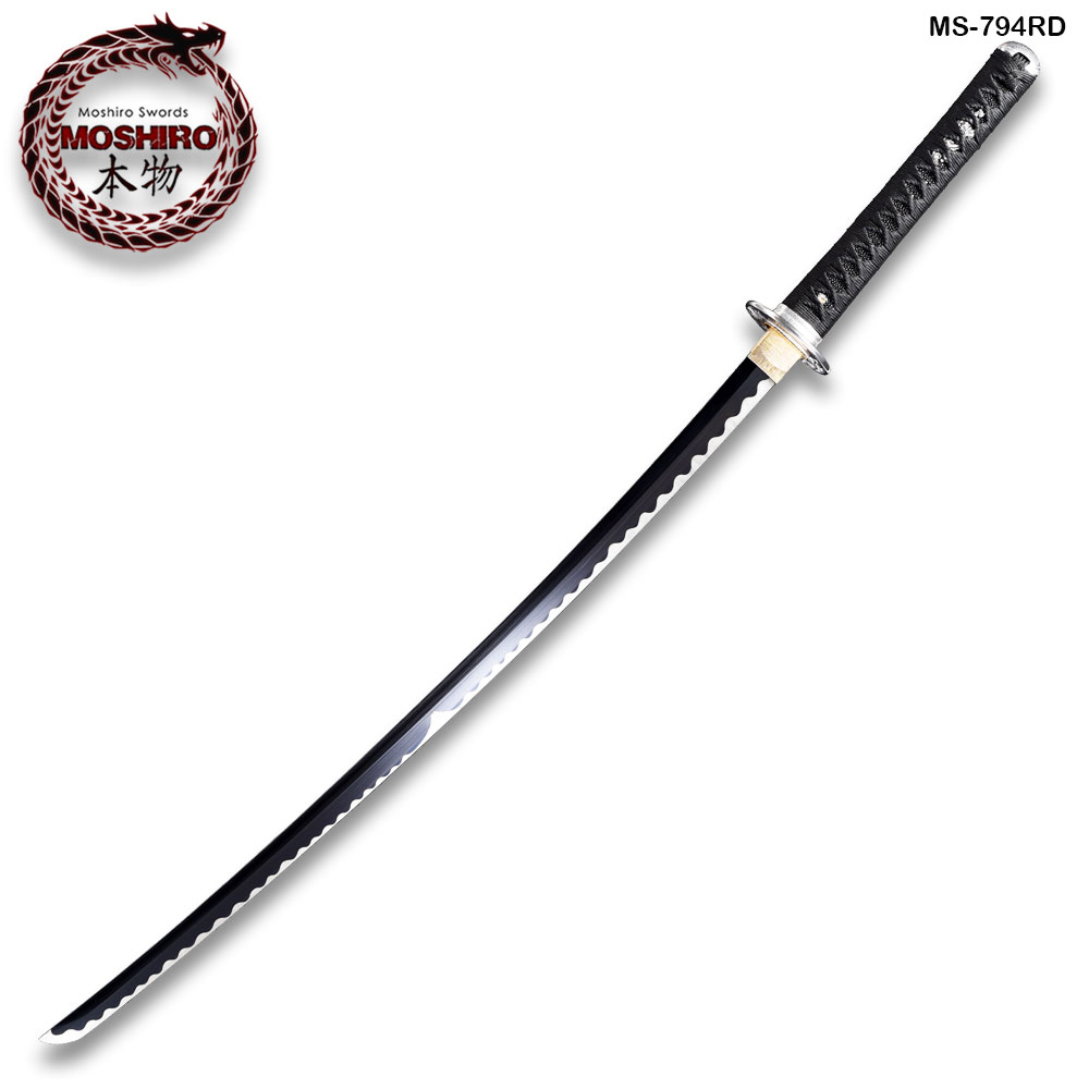 Hand Forged MOSHIRO 1045 High Carbon Steel Red Glossy Scabbard