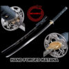 Hand Forged MOSHIRO 1045 High Carbon Steel Black Engraved Scabbard