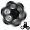Fidget Tri-Spinner Black EDC All-Metal Weighted Bearing ADHD Focus Stress Reliever Hand Toys