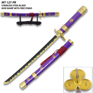 One Piece - Roronoa Zoro's Purple "Enma" Katana 16.5" Not Sharp