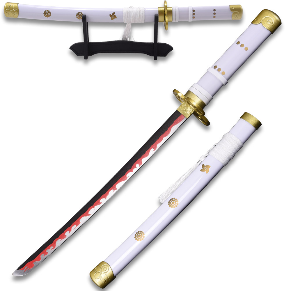 One Piece Roronoa Zoro Ame no Habakiri Katana Sword Cosplay 16.5" Blade Not Sharp