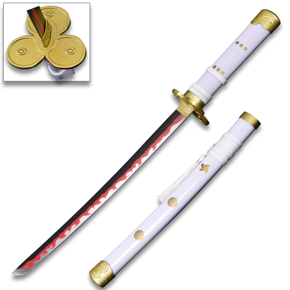 One Piece Roronoa Zoro Ame no Habakiri Katana Sword Cosplay 16.5" Blade Not Sharp