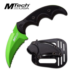 MTech USA GREEN FIXED BLADE KNIFE 5"OVERALL