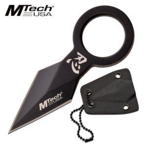 MTECH USA FIXED BLADE NECK KNIFE BLACK