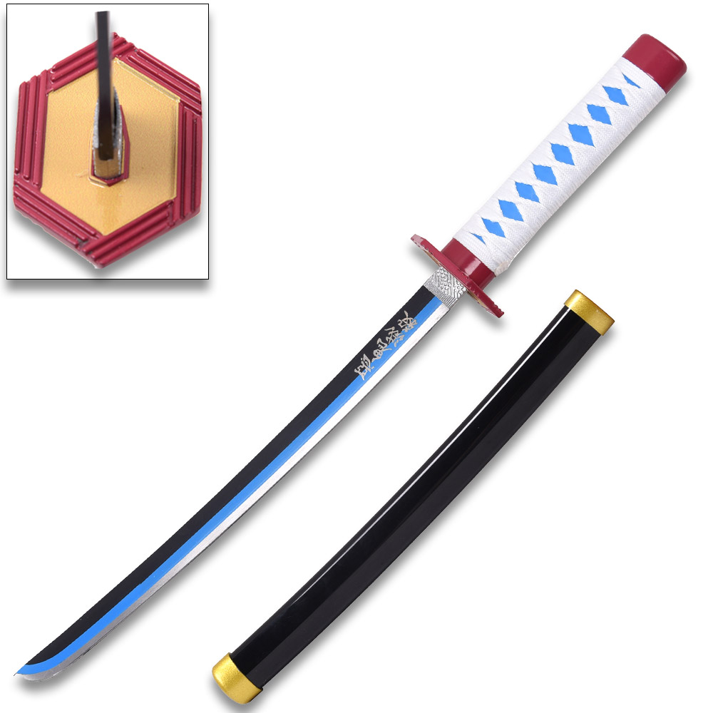 DEMON SLAYER 16.5 Overall - Zisu Steel Blade New Anime Replica Sword w/Wood Scabbard