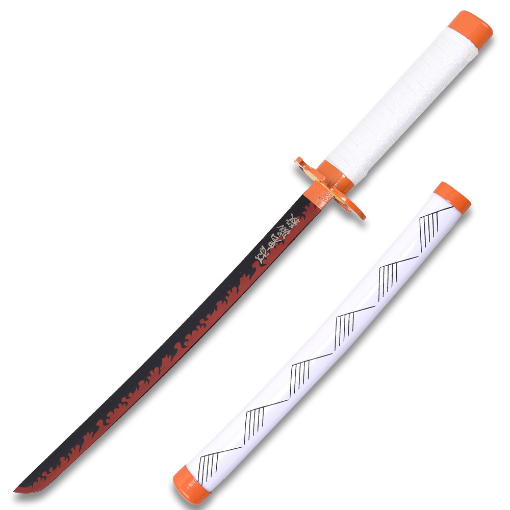 Demon Slayer - Kyojuro Rengoku 16.5 Red Nichirin Sword Katana Metal