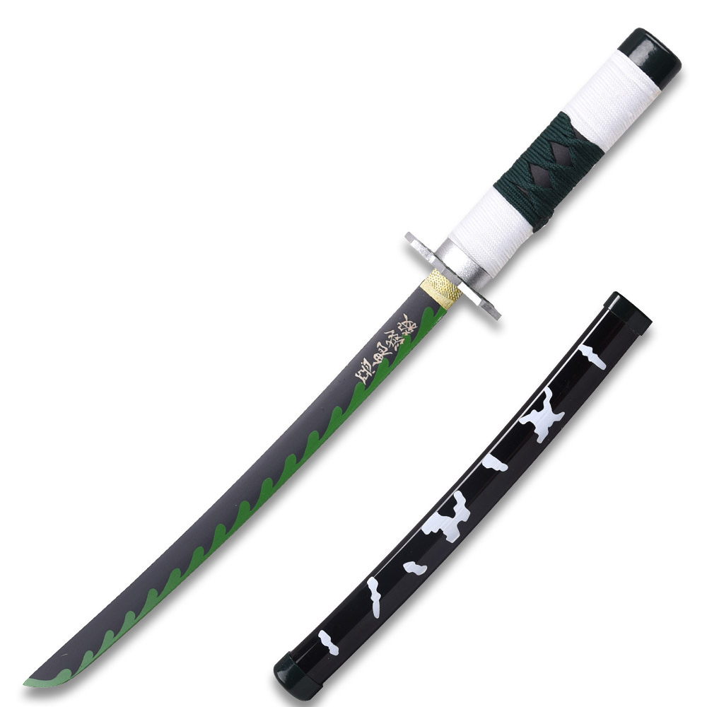 Demon Slayer - 16.5 Inches  Sanemi Shinazugawa Green Nichirin Sword Katana Metal Not Sharp