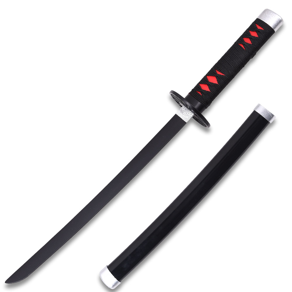 DEMON SLAYER Mini Tanto -TANJIRO Kamado Black NICHIRIN SWORD 16.5 Inches