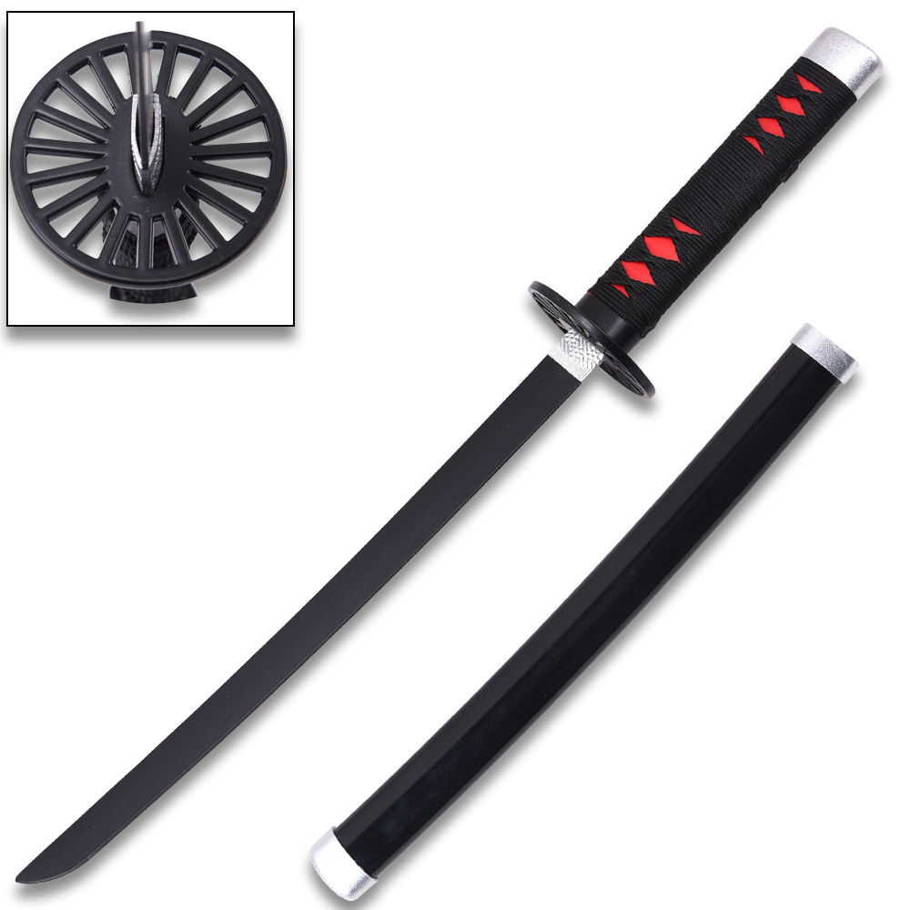 DEMON SLAYER Mini Tanto -TANJIRO Kamado Black NICHIRIN SWORD 16.5 Inches