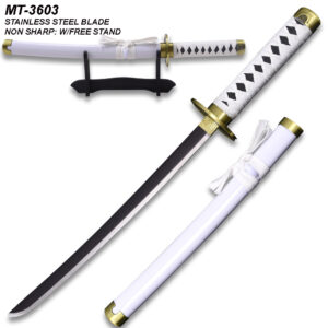 One Piece Roronoa Zoro's Wado Ichimonji Sword Steel  White 16.5 " Not Sharp