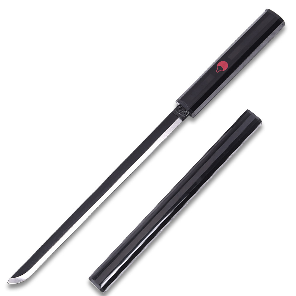 Black Sasuke Kusanagi Grass Cutter Steel Ninja Sword Katana  16.5" Not sharp