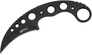 MTech Tactical Skeletonized Karambit Neck Knife 7in Overall | Black Finish w Sheath