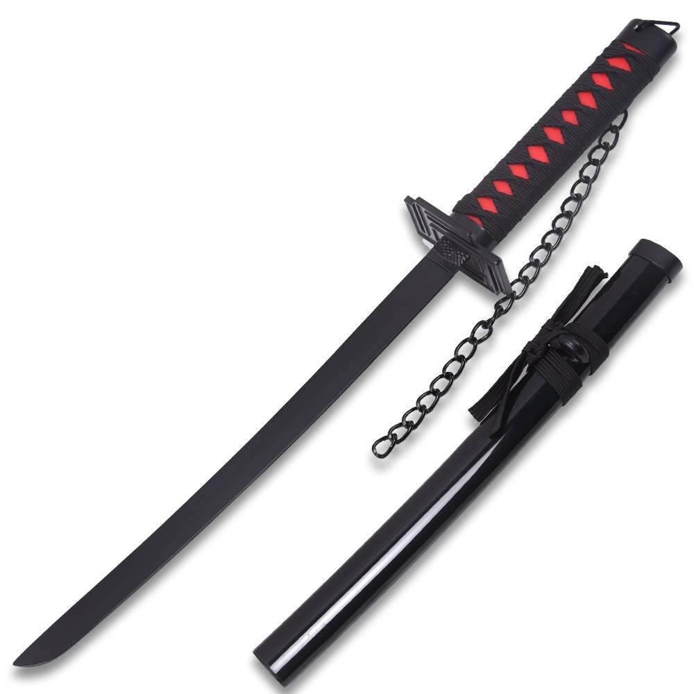 Best Anime Hero Sword And Scabbard 16.5" Black Steal Blade Not sharp