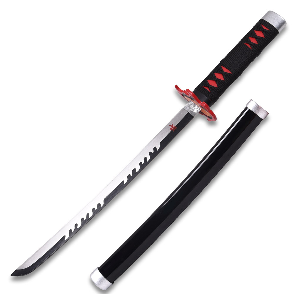Demon Slayer - Tanjiro Kamado's Black Nichirin Katana Sword Metal  16.5 Inches Not Sharp