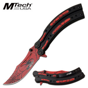 MTECH USA RED BLADE SPRING ASSISTED KNIFE