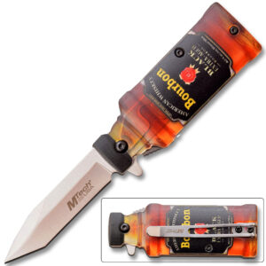 Bar Collection Pocket Knife Bourbon Bottle Design Spring Assisted Knife
