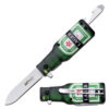 Bar Collection Green Bottle Design Spring Assisted W/Bottle opener Knife