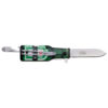 Bar Collection Green Bottle Design Spring Assisted W/Bottle opener Knife