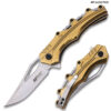 Mtech Spring Assisted Gold Finish Handle