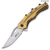 Mtech Spring Assisted Gold Finish Handle