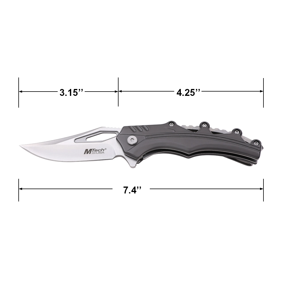 Mtech Spring Assisted Grey Finish Handle