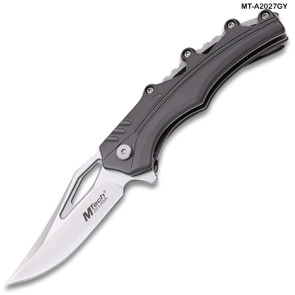 Mtech Spring Assisted Grey Finish Handle